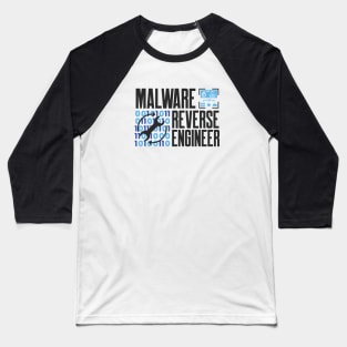 Cybersecurity Malware Reverse Engineer Icons Blue Baseball T-Shirt